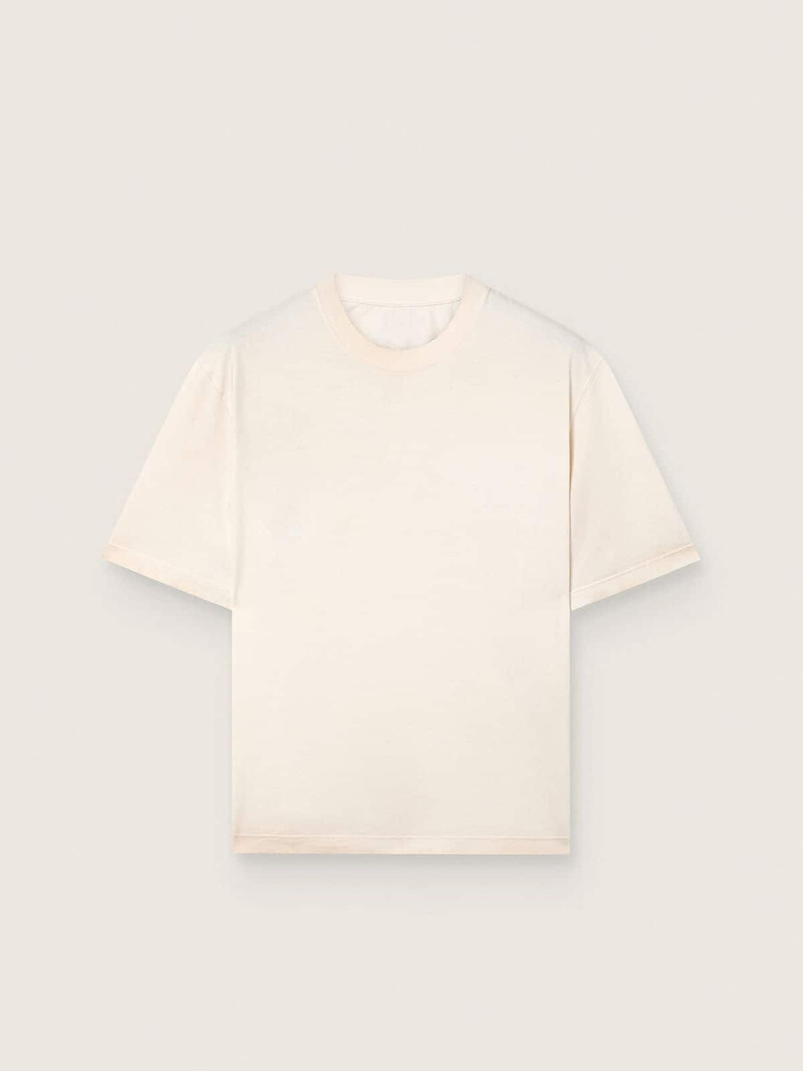 unisex bombažna majica z zvezdico v vintage beli barvi s črnim potiskom na hrbtu