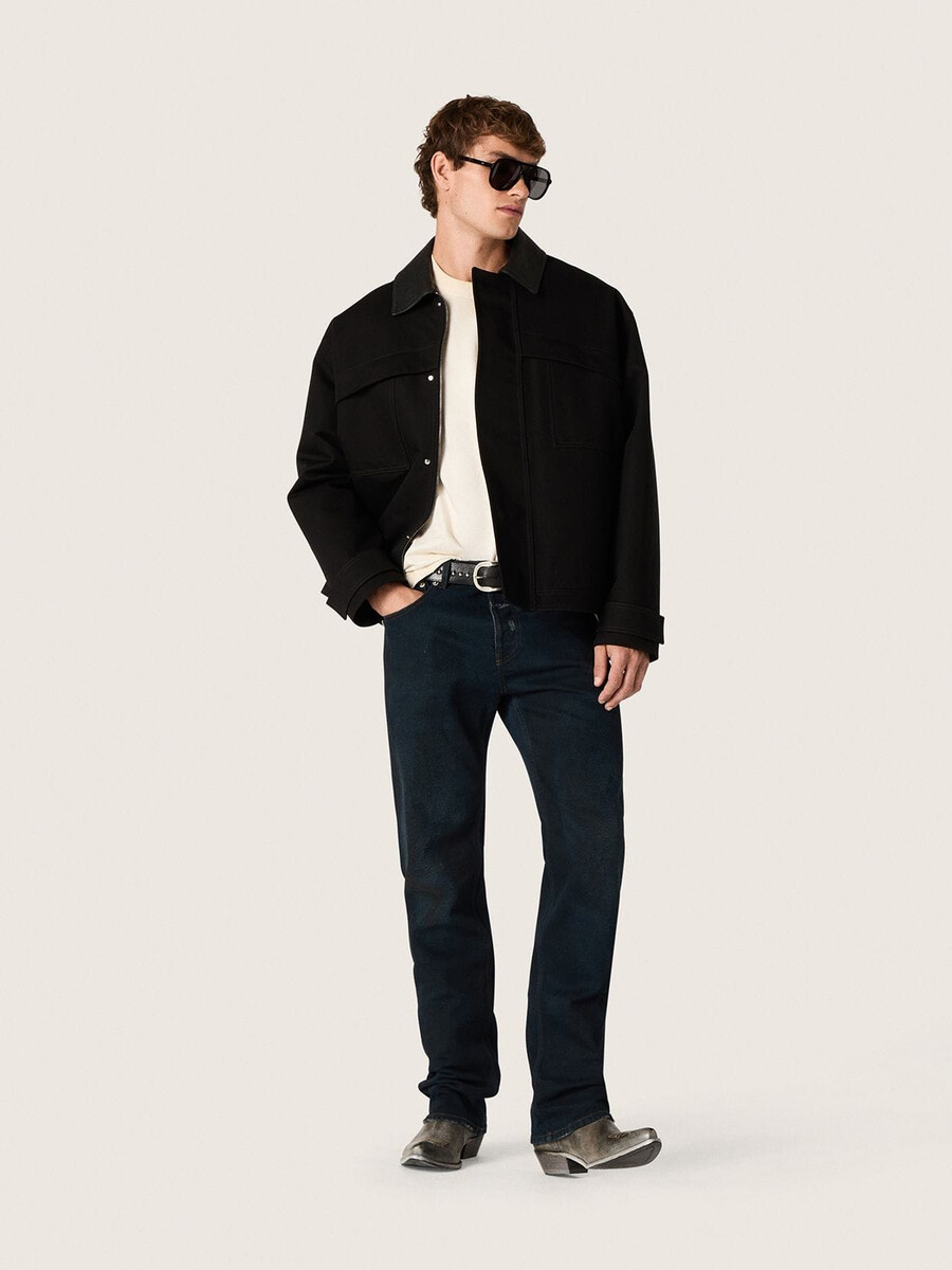 unisex bombažna majica z zvezdico v vintage beli barvi s črnim potiskom na hrbtu