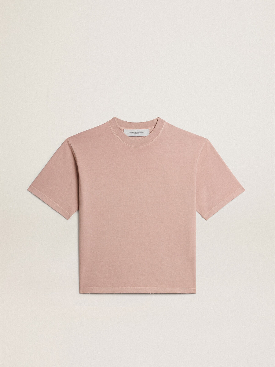 pudrasto roza majica s kratkimi rokavi in logotipom na hrbtni strani - jersey capsule