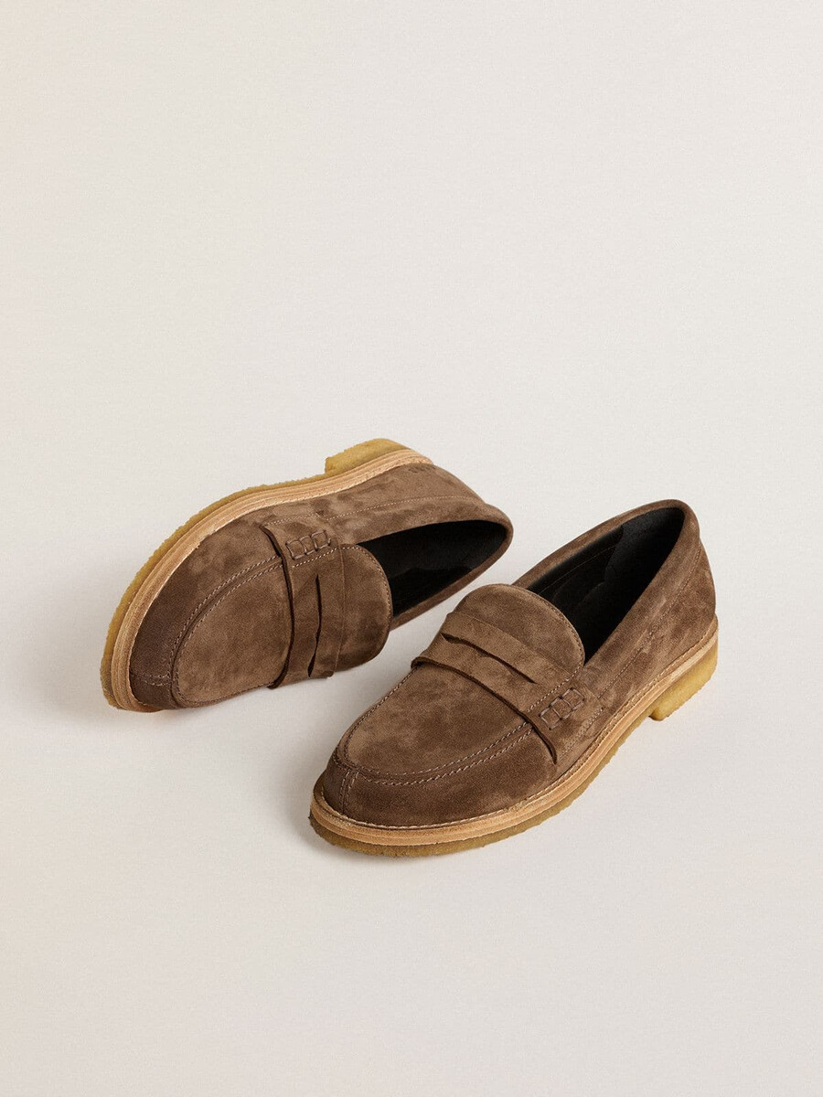 moški jerry loafers iz golobje sivega semiša