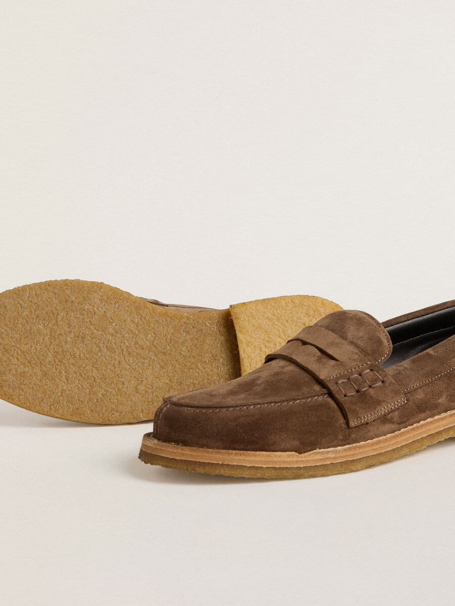moški jerry loafers iz golobje sivega semiša