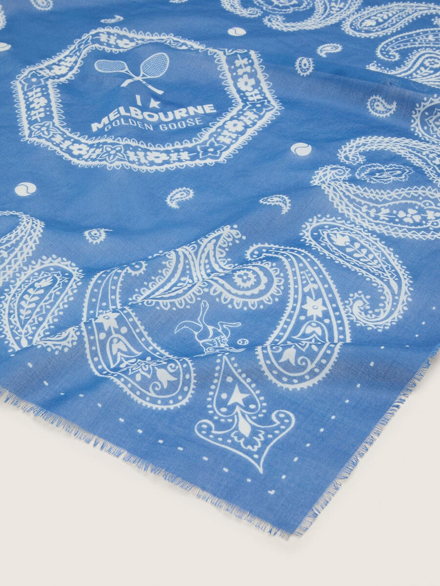 Šal ltd paisley z navdihom tenisa in potiskom »i love melbourne«