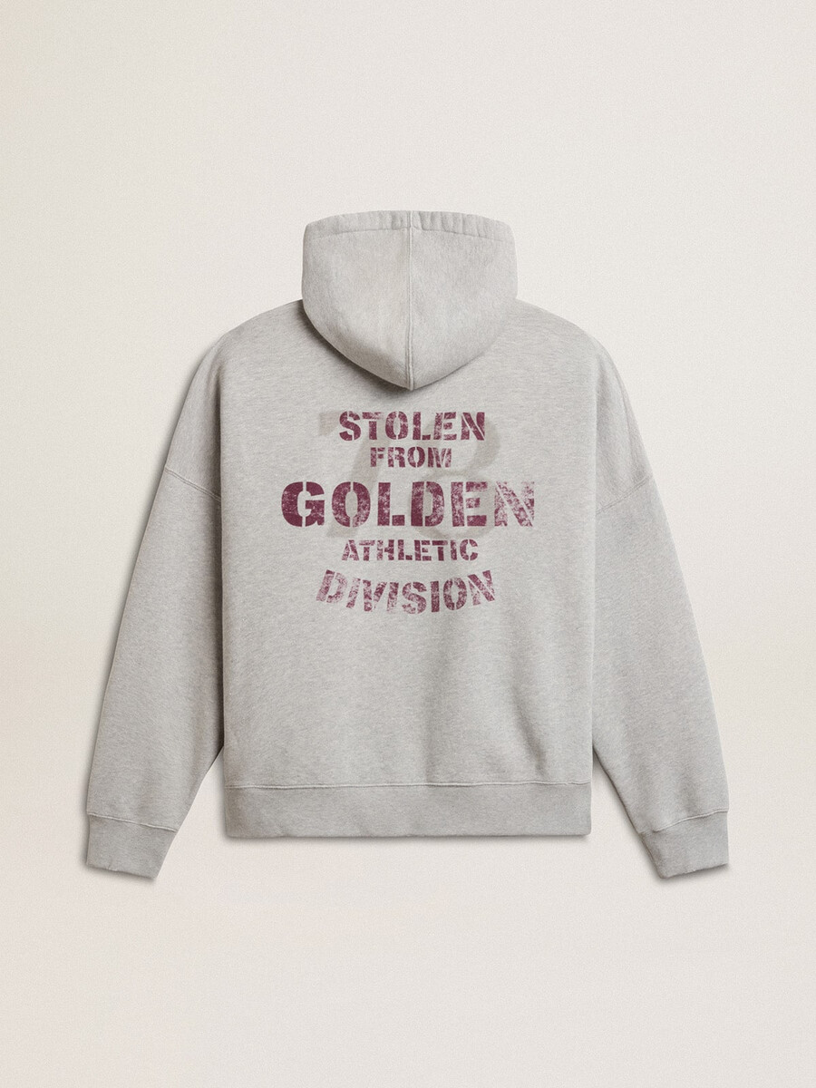 unisex bombažna jopa s kapuco in potiskom na hrbtu