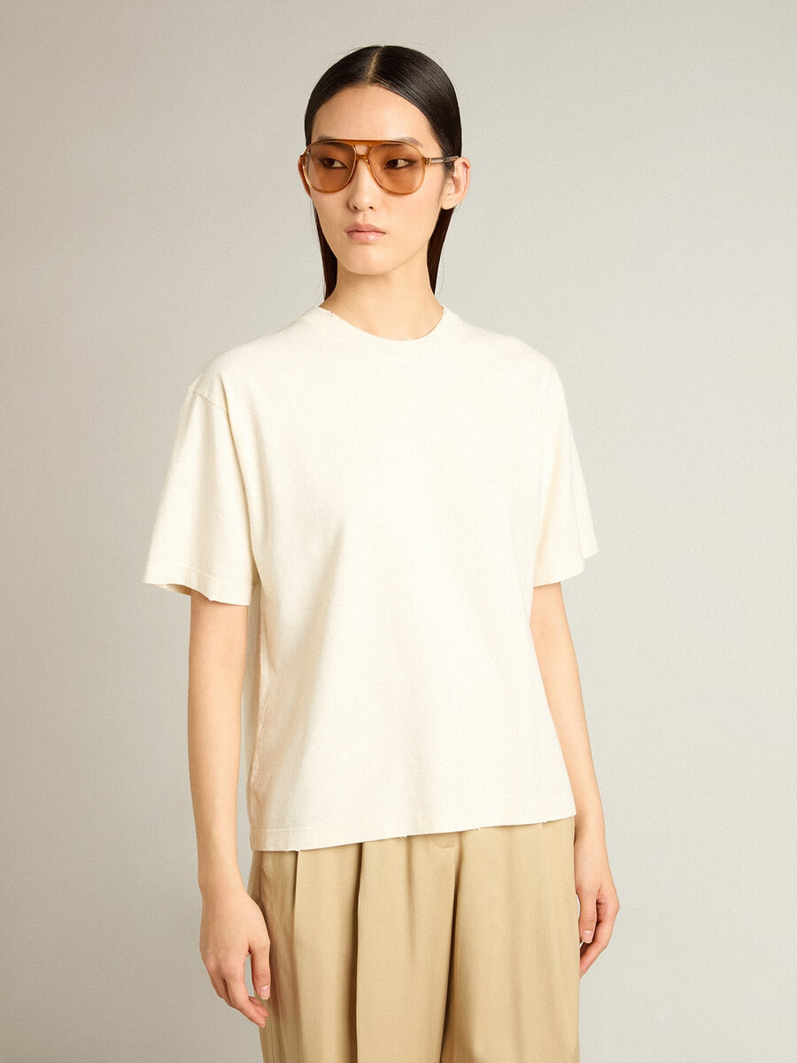 majica v starani beli barvi z logotipom na hrbtni strani - jersey capsule